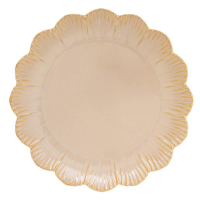 Easy Life Set Of 6 Dessert Plate Beige Fleuri