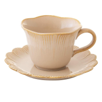Easy Life 6Er-Set Teetasse Beige Fleuri