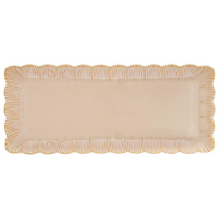 Easy Life Set Of 4 Serving Plate Beige Fleuri