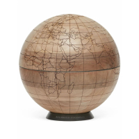 Brunello Cucinelli 'Engraved Wooden Globe' Decorative Wall Accessory