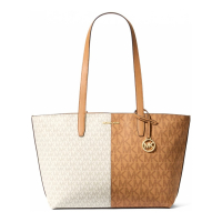 Michael Kors 'Jet Set Travel Logo Print Canvas Medium Zip Top' Tote Handtasche für Damen