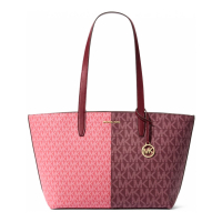 Michael Kors 'Jet Set Travel Logo Print Canvas Medium Zip Top' Tote Handtasche für Damen