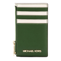 Michael Kors Women's 'Jet Set Travel Two-Tone Medium Top Zip' Card case