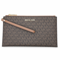Michael Kors 'Jet Set Travel Large Logo Print Canvas Top Zip Wristlet' Beutel für Damen