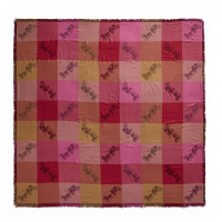 Coach 'Horse And Carriage Plaid Print Oversized Square' Halstuch für Damen
