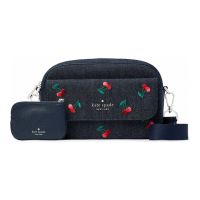 Kate Spade 'Cherry Embroidered Denim Rosie' Camera Tasche für Damen
