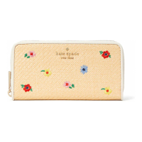 Kate Spade Women's 'Staci Garden Bouquet Straw Large Continental' Wallet