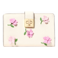 Kate Spade Women's 'Phoebe Floral Applique Turnlock Medium' Wallet