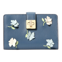 Kate Spade Women's 'Phoebe Floral Applique Turnlock Medium' Wallet