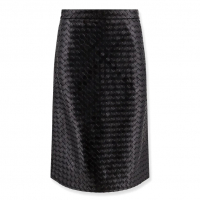 Bottega Veneta 'Intrecciato Motif' Midi Rock für Damen