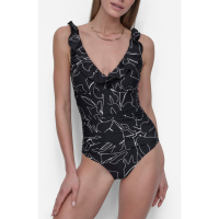 DKNY 'Ruffle Plunge One-Piece' Badeanzug für Damen