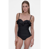 DKNY 'Ruffled Bandeau One-Piece' Badeanzug für Damen
