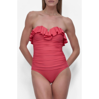 DKNY 'Ruffled Bandeau One-Piece' Badeanzug für Damen