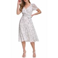 DKNY 'Polka Dot' Fit & Flare Kleid für Damen