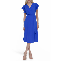 DKNY 'Flutter Sleeve' Midi Kleid für Damen