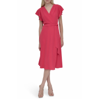 DKNY 'Flutter Sleeve' Midi Kleid für Damen