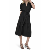 DKNY 'Puff Sleeve Midi' Hemdkleid für Damen