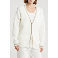 DKNY Cardigan 'Logo Patch Court' pour Femmes