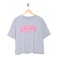 DKNY Women's 'Varsity Puff Logo' T-Shirt