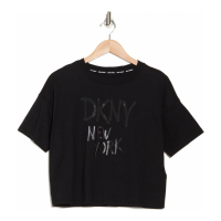 DKNY Women's 'Graffiti Logo Boxy' Crop T-shirt