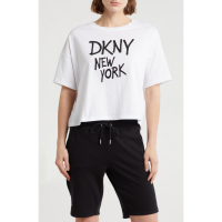 DKNY Women's 'Graffiti Logo Boxy' Crop T-shirt