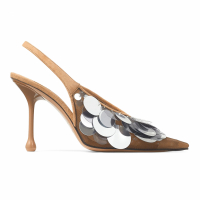 Jimmy Choo 'Biscuit Mesh Paillette' Pumps mit Fersenriemen für Damen
