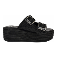 Guess Sandales à semelle plateforme 'Binks Two Band Woven Flat Form Slide' pour Femmes
