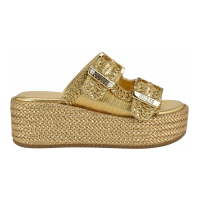 Guess Sandales à semelle plateforme 'Binks Two Band Woven Flat Form Slide' pour Femmes