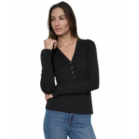 DKNY Jeans Top à manches courtes 'Gathered-Shoulder V-Neck' pour Femmes