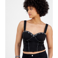 Guess 'Angelica Faux-Suede Rhinestone-Embellished' Korsett-Oberteil für Damen