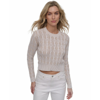 DKNY Jeans Pull 'Long-Sleeve Cotton Cable-Knit Crewneck' pour Femmes