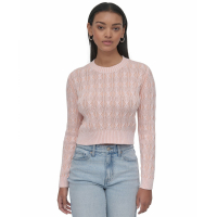 DKNY Jeans Pull 'Long-Sleeve Cotton Cable-Knit Crewneck' pour Femmes