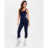 Guess 'Carla Denim Sleeveless Corset-Structure' Latzhose für Damen