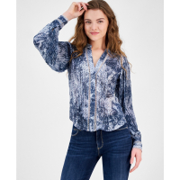 Guess 'Josette Crochet-Trim Pleated-Sleeve' Langärmeliges Oberteil für Damen