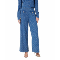 Guess 'Dakota Patch Wide-Leg Textured-Pattern' Jeans für Damen