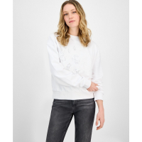 Guess 'G-Wave Embossed Studded' Sweatshirt für Damen