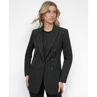 DKNY Blazer 'Pinstripe Double-Breasted Peak-Lapel' pour Femmes
