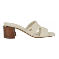Calvin Klein 'Valery Logo Block Heel Slide Sandals' pour Femmes