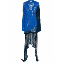 The Attico 'Crochet-Knit High-Low' Mini Kleid für Damen