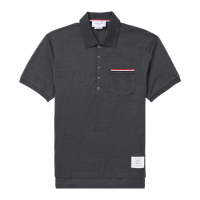 Thom Browne Men's 'Rwb Pocket Trim Piqué' Polo Shirt