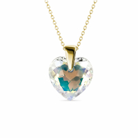 MYC Paris Women's 'Crystaline Heart' Pendant with chain