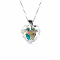 MYC Paris Women's 'Crystaline Heart' Pendant with chain
