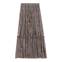 Saint Laurent Jupe 'Paisley Georgette Ruffled' pour Femmes
