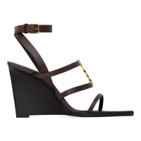 Saint Laurent Women's 'Cassandra Smooth' Wedge Sandals