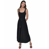 Karl Lagerfeld Paris Robe Midi 'Scoop-Neck Belted Sleeveless' pour Femmes