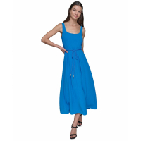 Karl Lagerfeld Paris Robe Midi 'Scoop-Neck Belted Sleeveless' pour Femmes