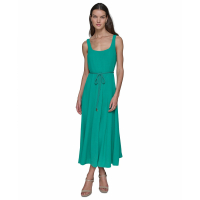 Karl Lagerfeld Paris Robe Midi 'Scoop-Neck Belted Sleeveless' pour Femmes