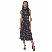 Karl Lagerfeld Paris Robe Midi 'Printed Mock-Neck' pour Femmes
