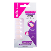 Invogue Faux ongles ovales 'French Bare' pour femmes