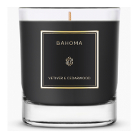 Bahoma London 'Obsidian' Große Kerze - Vetiver & Cedarwood 220 g